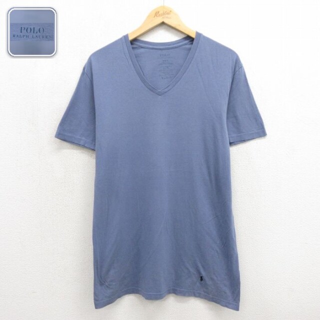 ラルフローレン 半袖Tシャツ ワンポイントロゴ グレー メンズM相当 | 古着