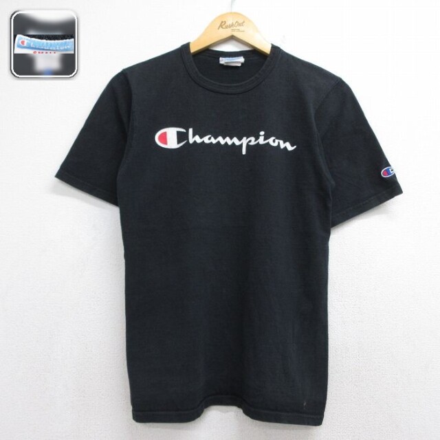 チャンピオン S 半袖Tシャツ ビッグロゴ ブラック メンズS相当 | 古着