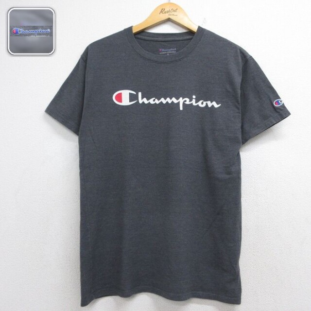 チャンピオン 半袖Tシャツ ビッグロゴ グレー メンズM相当 | 古着