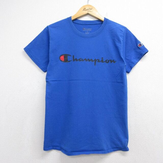 チャンピオン S 半袖Tシャツ ビッグロゴ ブルー メンズS相当 | 古着