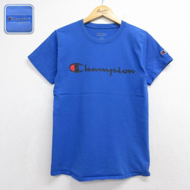 チャンピオン S 半袖Tシャツ ビッグロゴ ブルー メンズS相当 | 古着