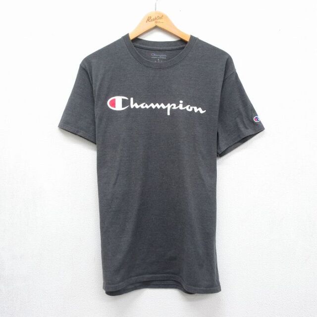 チャンピオン 半袖Tシャツ ビッグロゴ グレー メンズM相当 | 古着