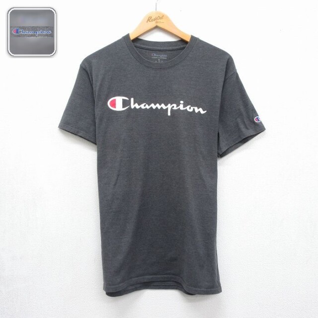 チャンピオン 半袖Tシャツ ビッグロゴ グレー メンズM相当 | 古着