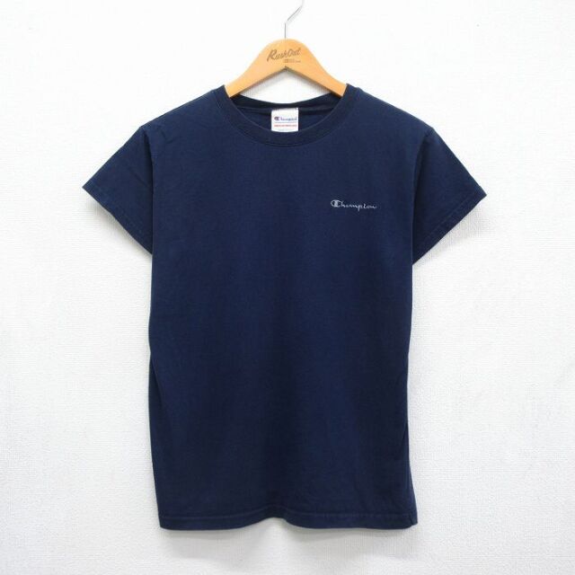 チャンピオン 半袖Tシャツ ワンポイントロゴ ネイビー メンズM相当 | 古着