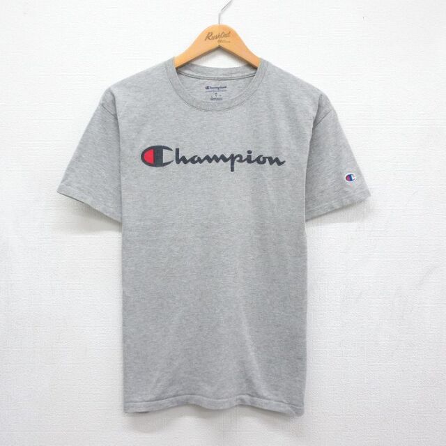 チャンピオン 半袖Tシャツ ビッグロゴ グレー メンズM相当 | 古着