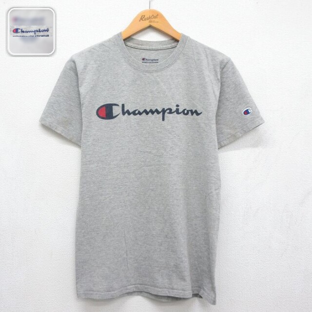 チャンピオン S 半袖Tシャツ ビッグロゴ グレー メンズS相当 | 古着