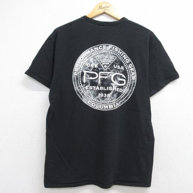 コロンビア PFG 半袖Tシャツ ブラック メンズL相当 | 古着