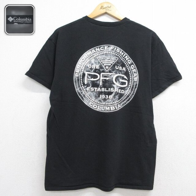 コロンビア PFG 半袖Tシャツ ブラック メンズL相当 | 古着