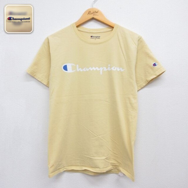 チャンピオン S 半袖Tシャツ ビッグロゴ イエロー メンズS相当 | 古着