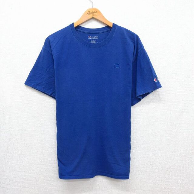 チャンピオン 半袖Tシャツ ワンポイントロゴ ブルー メンズXL相当 | 古着