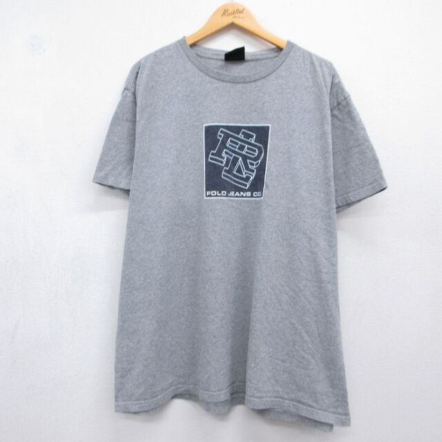 ラルフローレン 半袖Tシャツ ビッグロゴ グレー メンズXL相当 | 古着