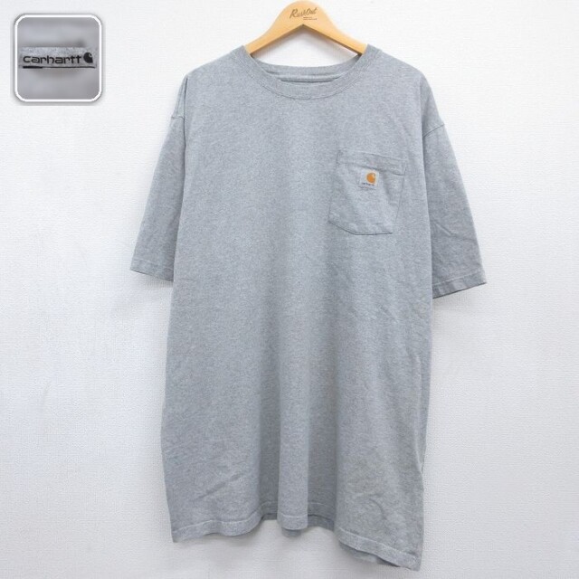 カーハート 半袖Tシャツ 胸ポケット グレー メンズXL相当 | 古着