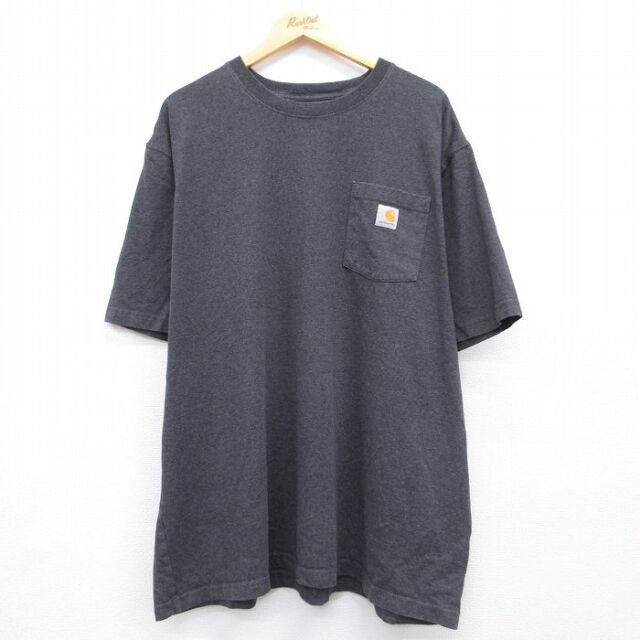 カーハート 半袖Tシャツ 胸ポケット グレー メンズXL相当 | 古着