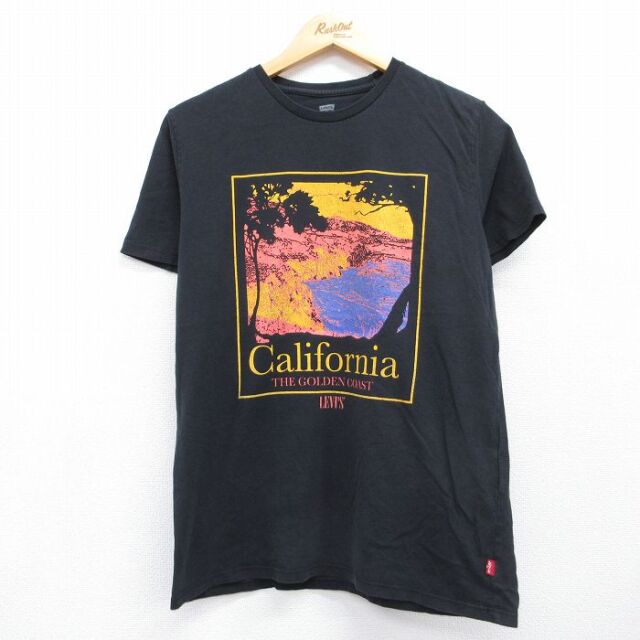 リーバイス M 半袖Tシャツ カリフォルニア ブラック メンズM相当 | 古着