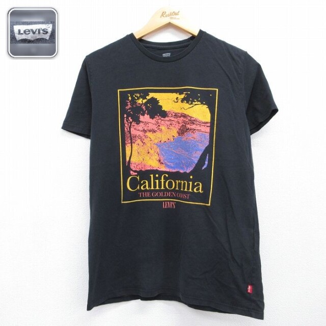 リーバイス M 半袖Tシャツ カリフォルニア ブラック メンズM相当 | 古着
