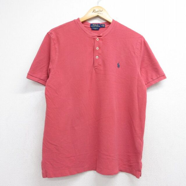 ラルフローレン 半袖Tシャツ ワンポイントロゴ ピンク メンズL相当 | 古着