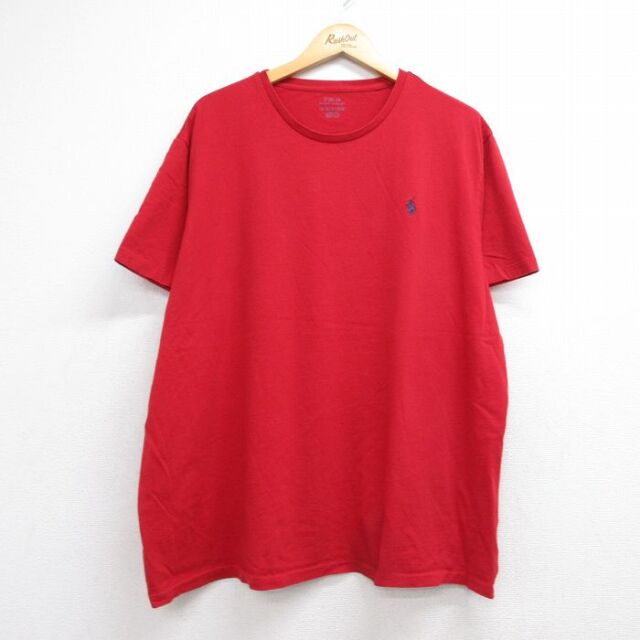 ラルフローレン 半袖Tシャツ ワンポイントロゴ レッド メンズXL相当 | 古着
