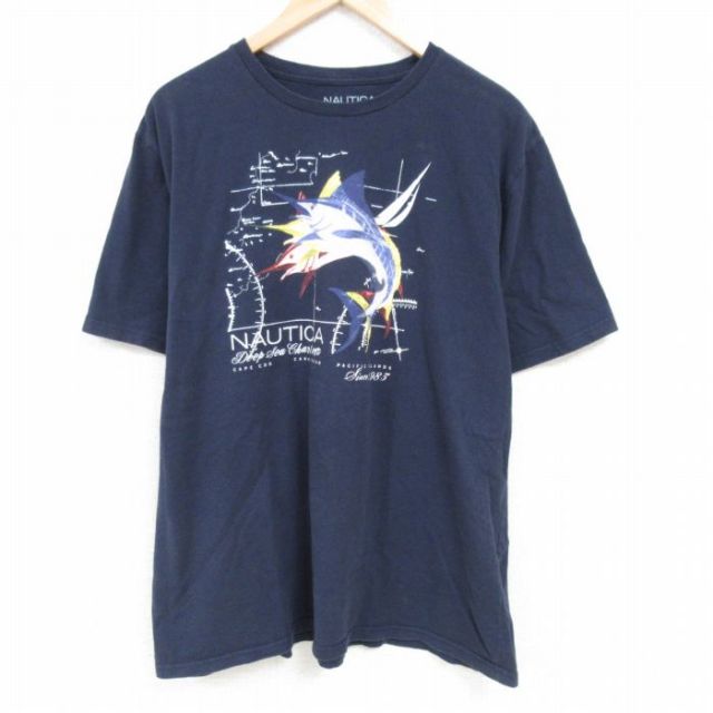 【50%OFF】ノーティカ 半袖Tシャツ カジキ ネイビー XL | 古着