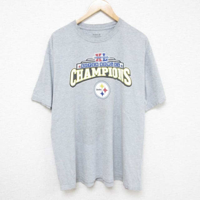 【50%OFF】リーボック XL 半袖Tシャツ ピッツバーグスティーラーズ グレー霜降り | 古着