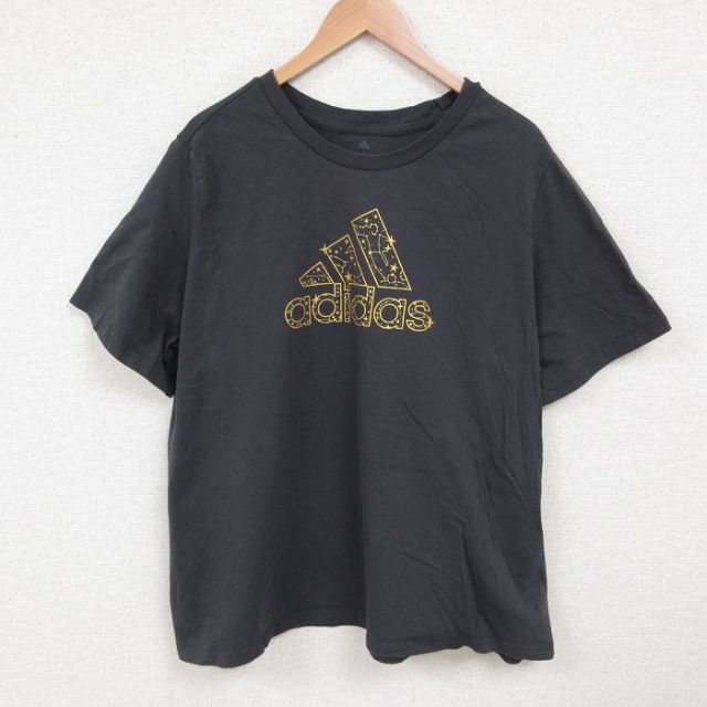 【50%OFF】アディダス 半袖Tシャツ ビッグロゴ グレー XL | 古着