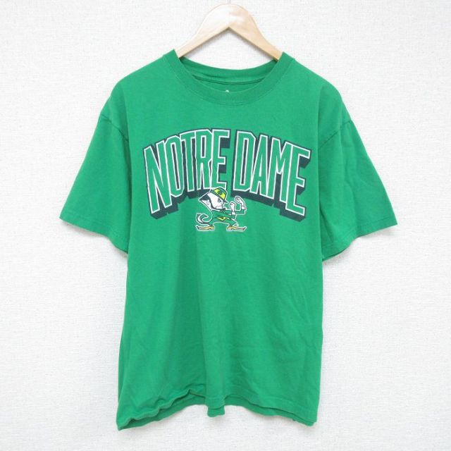 アディダス 半袖Tシャツ ノートルダム グリーン XL | 古着