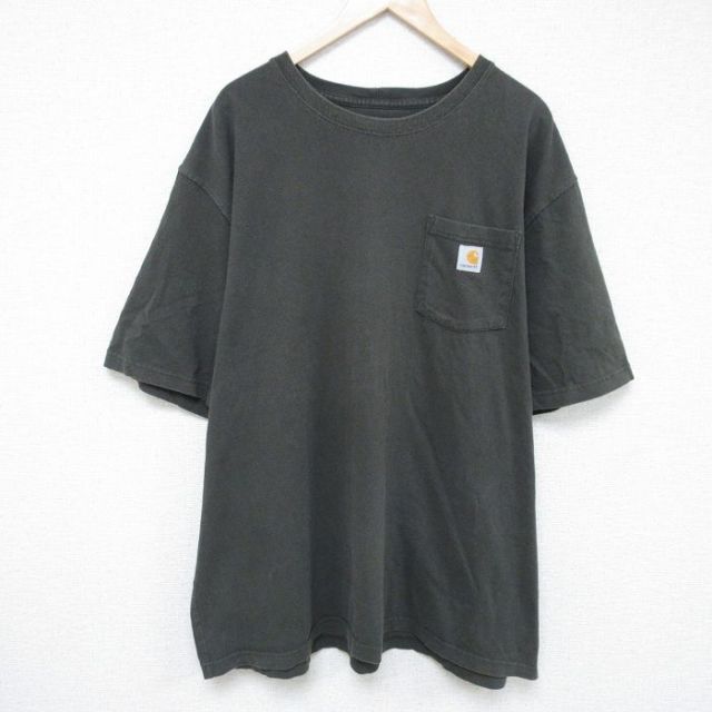 【50%OFF】カーハート 半袖Tシャツ 胸ポケット付き グリーン XL | 古着