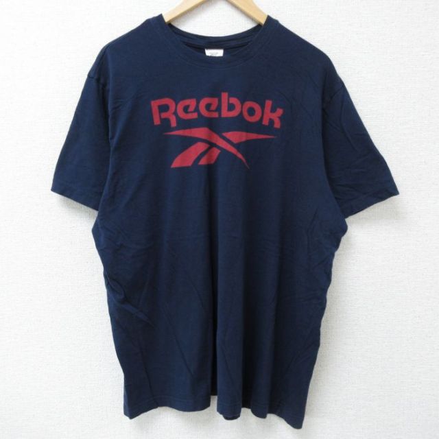 リーボック XL 半袖Tシャツ ビッグロゴ ネイビー | 古着