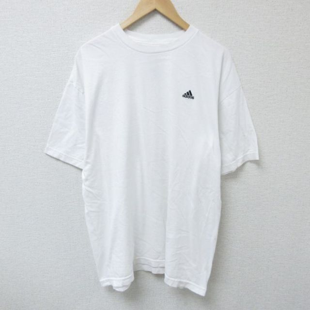 【50%OFF】アディダス 半袖Tシャツ ワンポイントロゴ ホワイト XL | 古着