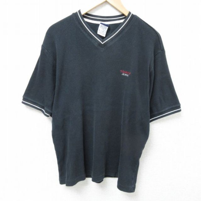 【50%OFF】トミーヒルフィガー 半袖Tシャツ ワンポイントロゴ ブラック XL | 古着