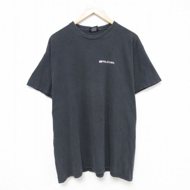 【50%OFF】ラルフローレン 半袖Tシャツ 星条旗 ブラック XL | 古着