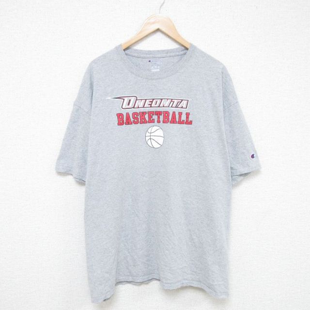【50%OFF】チャンピオン 半袖Tシャツ バスケットボール グレー霜降り XL | 古着