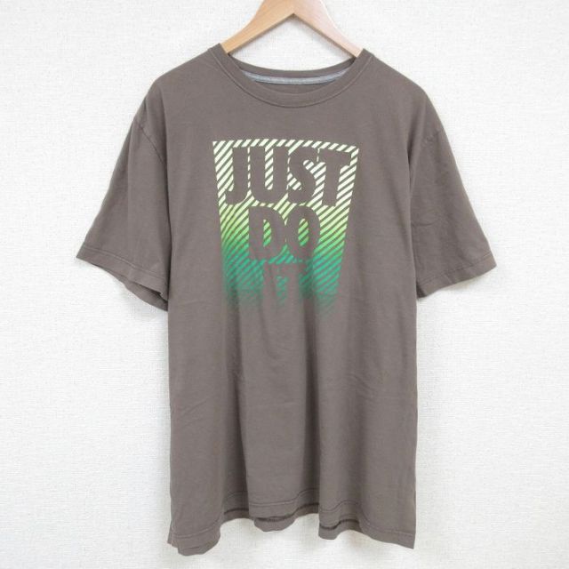 ナイキ 半袖Tシャツ JUST DO IT ブラウン XL | 古着