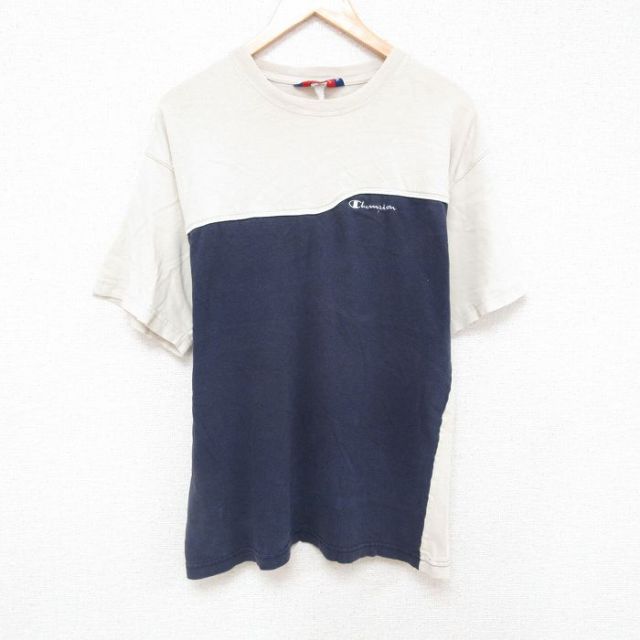 【50%OFF】チャンピオン 半袖Tシャツ ワンポイントロゴ ネイビー XL | 古着