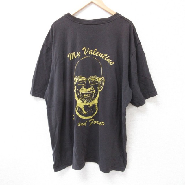XL★古着 カーハート Carhartt 半袖 ブランド Tシャツ メンズ バレンタイン 胸ポケット付き 大きいサイズ ロング丈 コットン クルーネック 黒 ブラック 25jul18 中古