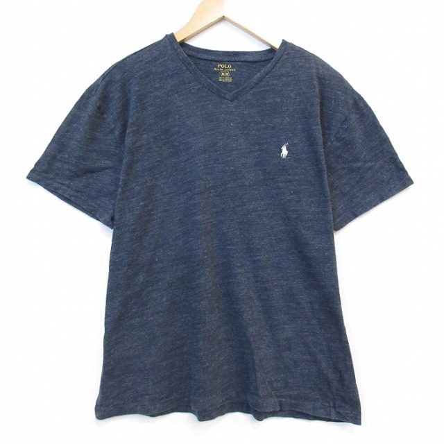 ラルフローレン 半袖Tシャツ ワンポイントロゴ ネイビー メンズL相当 | 古着