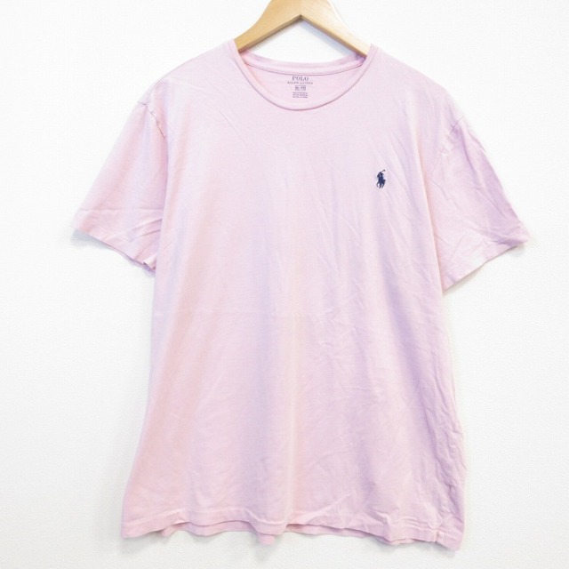 ラルフローレン 半袖Tシャツ ワンポイントロゴ ピンク メンズXL相当 | 古着