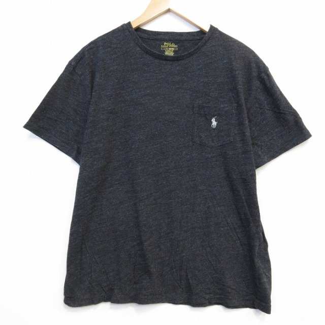 ラルフローレン 半袖Tシャツ ワンポイントロゴ グレー メンズXL相当 | 古着
