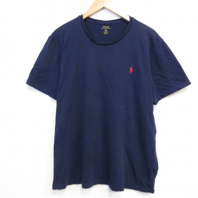 ラルフローレン 半袖Tシャツ ワンポイントロゴ ネイビー メンズXL相当 | 古着