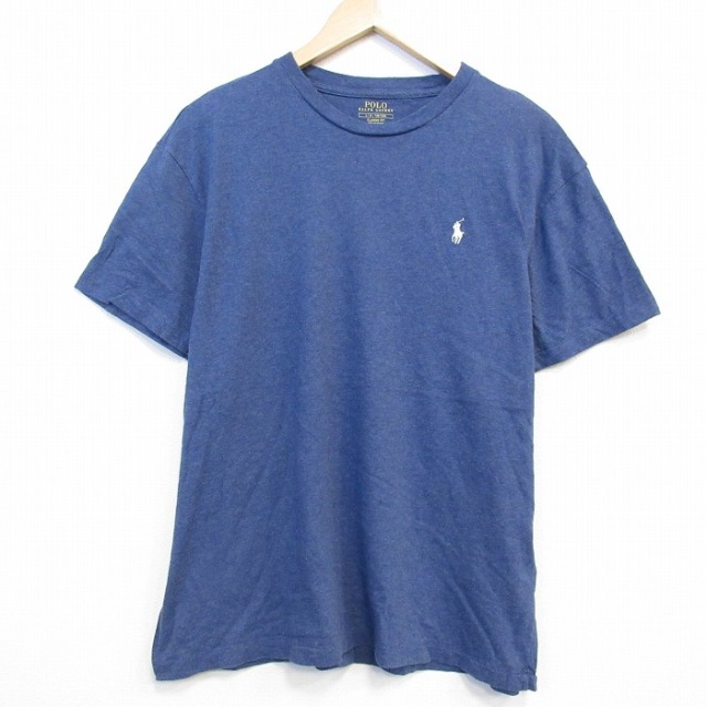 ラルフローレン 半袖Tシャツ 霜降り ブルー メンズXL相当 | 古着