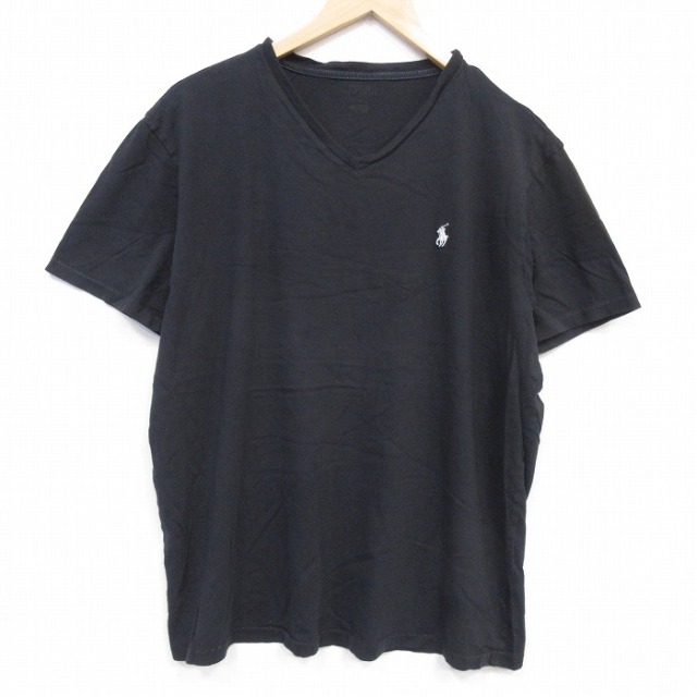 ラルフローレン 半袖Tシャツ ワンポイントロゴ ブラック メンズXL相当 | 古着