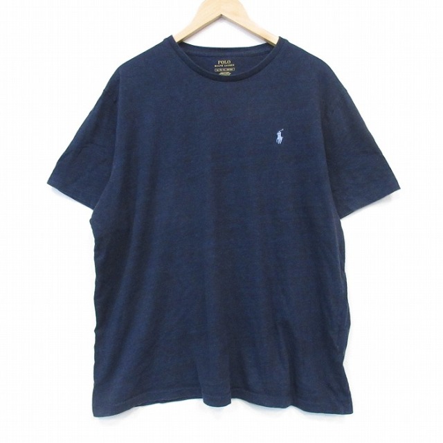 ラルフローレン 半袖Tシャツ 霜降り ネイビー XL | 古着 26aug28