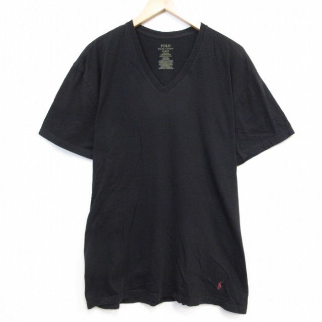 ラルフローレン 半袖Tシャツ ワンポイントロゴ ブラック メンズXL相当 | 古着