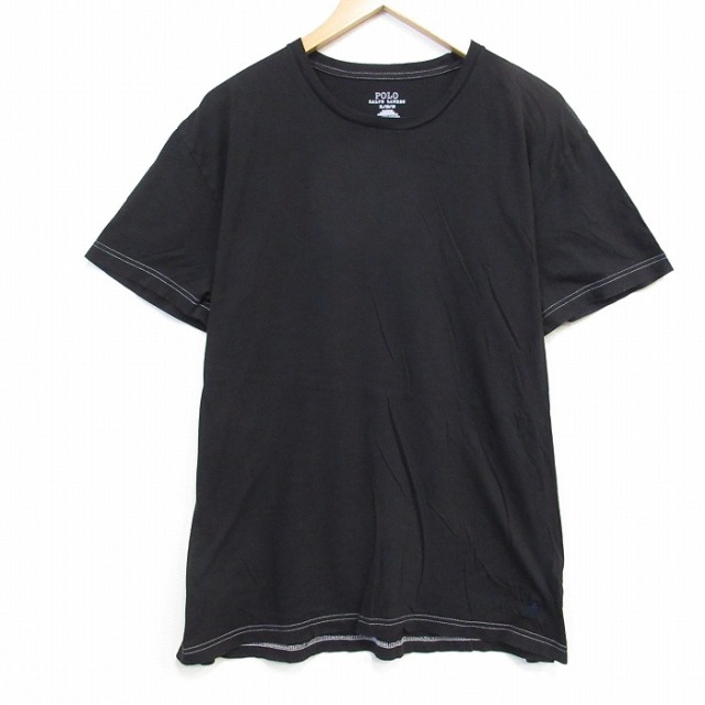 ラルフローレン 半袖Tシャツ ワンポイントロゴ ブラック メンズXL相当 | 古着