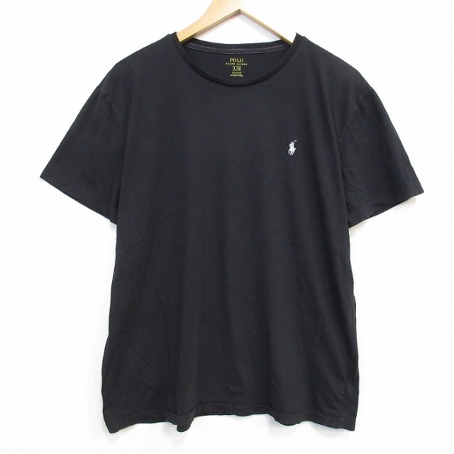 ラルフローレン 半袖Tシャツ ワンポイントロゴ ブラック メンズXL相当 | 古着