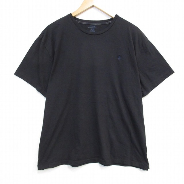 ラルフローレン 半袖Tシャツ ワンポイントロゴ ブラック メンズXL相当 | 古着