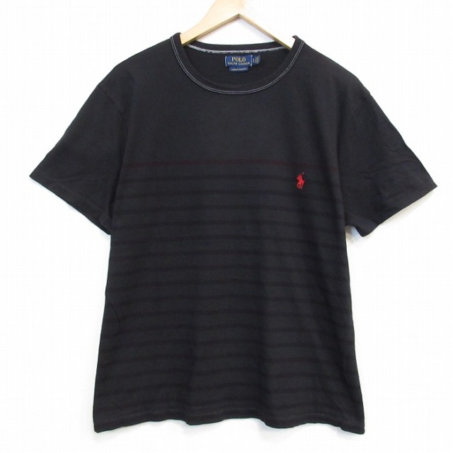 ラルフローレン 半袖Tシャツ ワンポイントロゴ ブラック メンズXL相当 | 古着