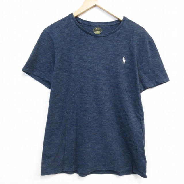ラルフローレン 半袖Tシャツ ワンポイントロゴ ネイビー メンズL相当 | 古着