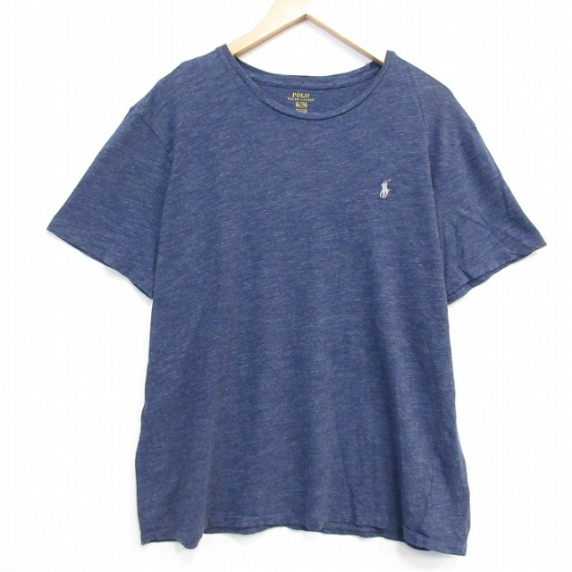 ラルフローレン 半袖Tシャツ ワンポイントロゴ ネイビー メンズXL相当 | 古着