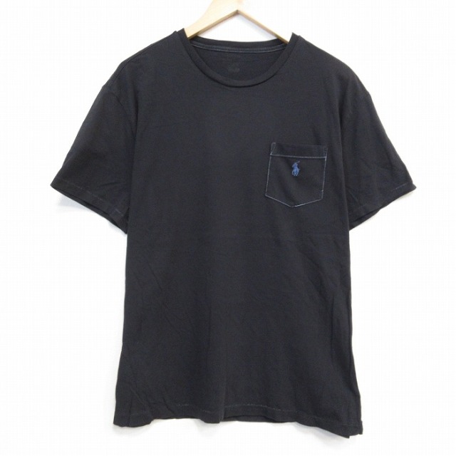 ラルフローレン 半袖Tシャツ ワンポイントロゴ ブラック メンズXL相当 | 古着