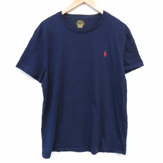 ラルフローレン 半袖Tシャツ ワンポイントロゴ ネイビー メンズXL相当 | 古着